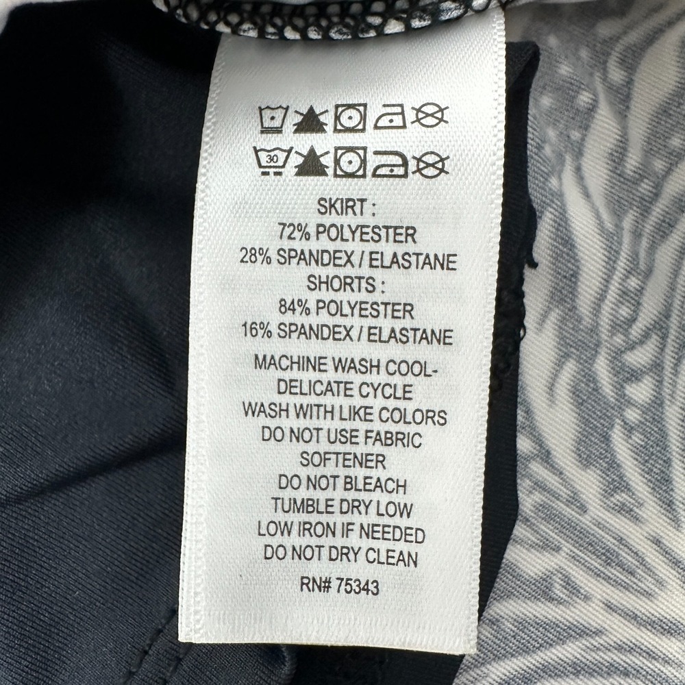 NWT~Tommy Bahama Active Size X-Small Black/White Pineapple‎ Print~Skort~Pockets - Picture 4 of 11